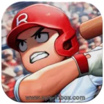 "Baseball 9 Mod APK gameplay with unlocked players and unlimited coins"