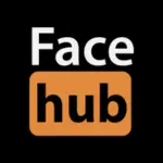 Face Hub Premium APK showing the HD AI face swap feature