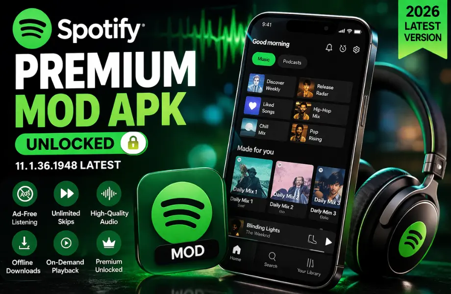 Spotify Premium MOD APK 11.1.36.1948 (Unlocked)